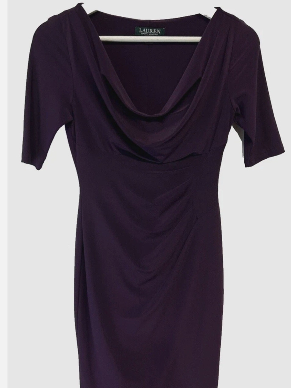 Ralph Lauren Purple Cowl Neck Dress